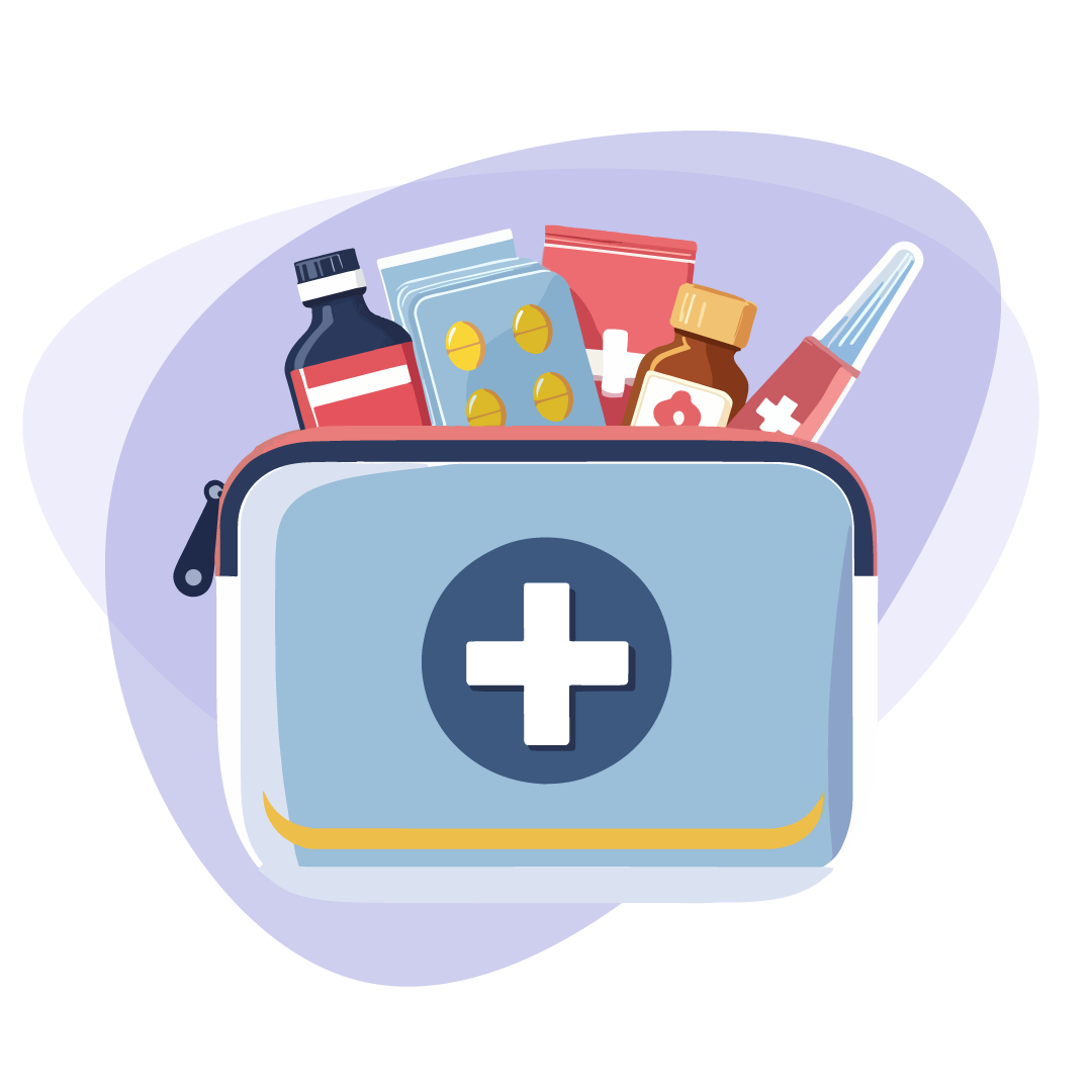 illustration trousse de médicaments