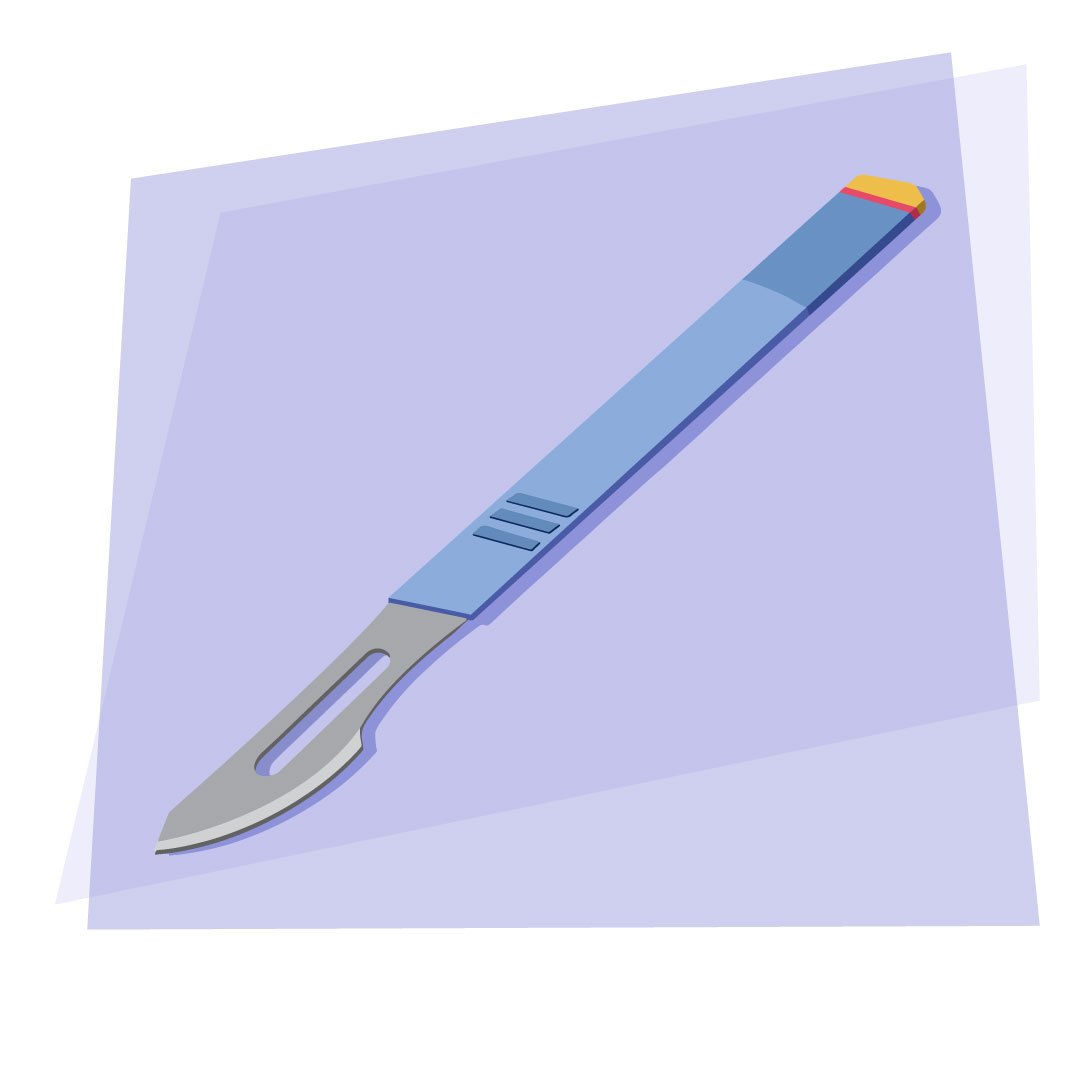 illustration scalpel retrait des lésions