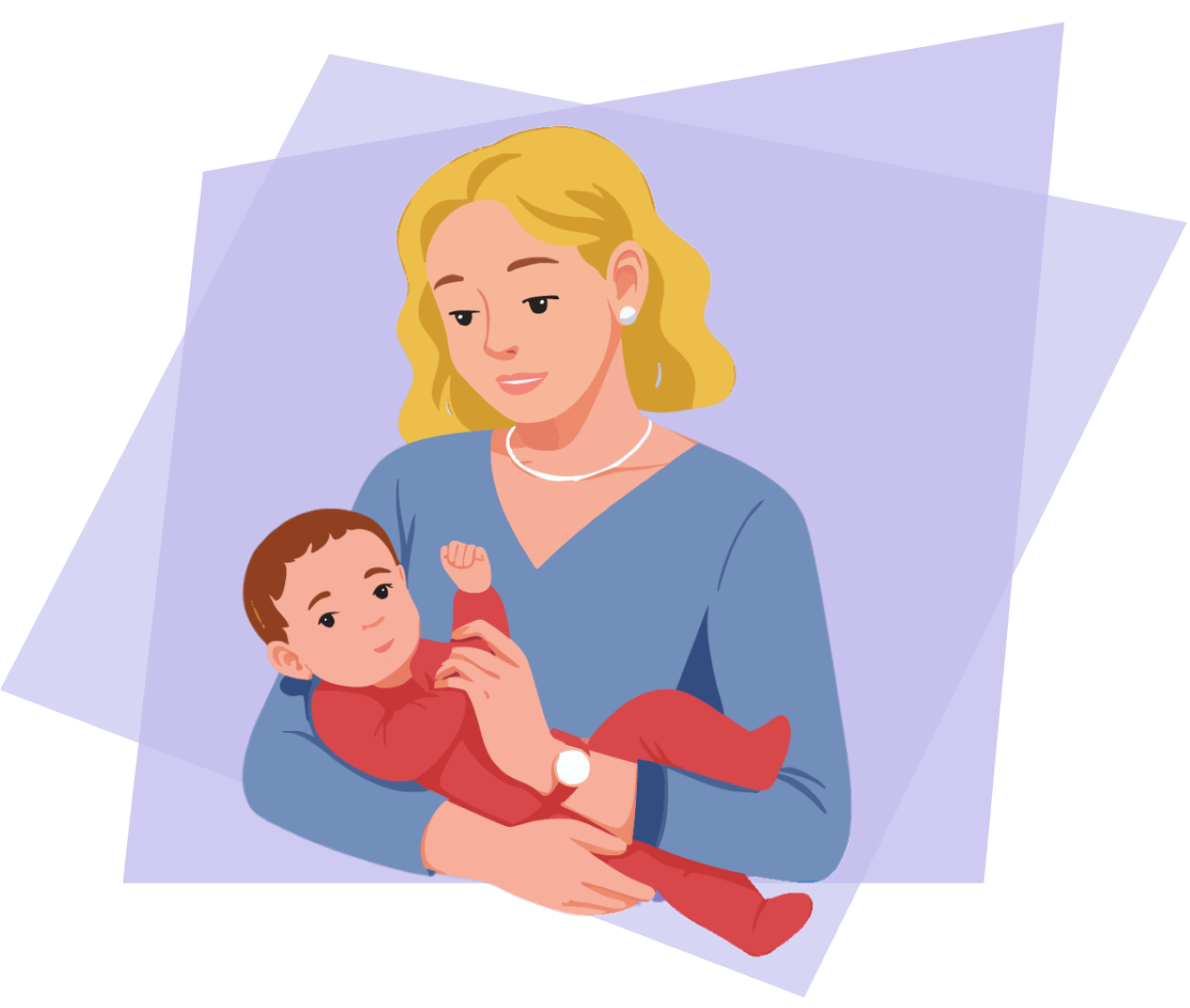 illustration femme allaite son enfant