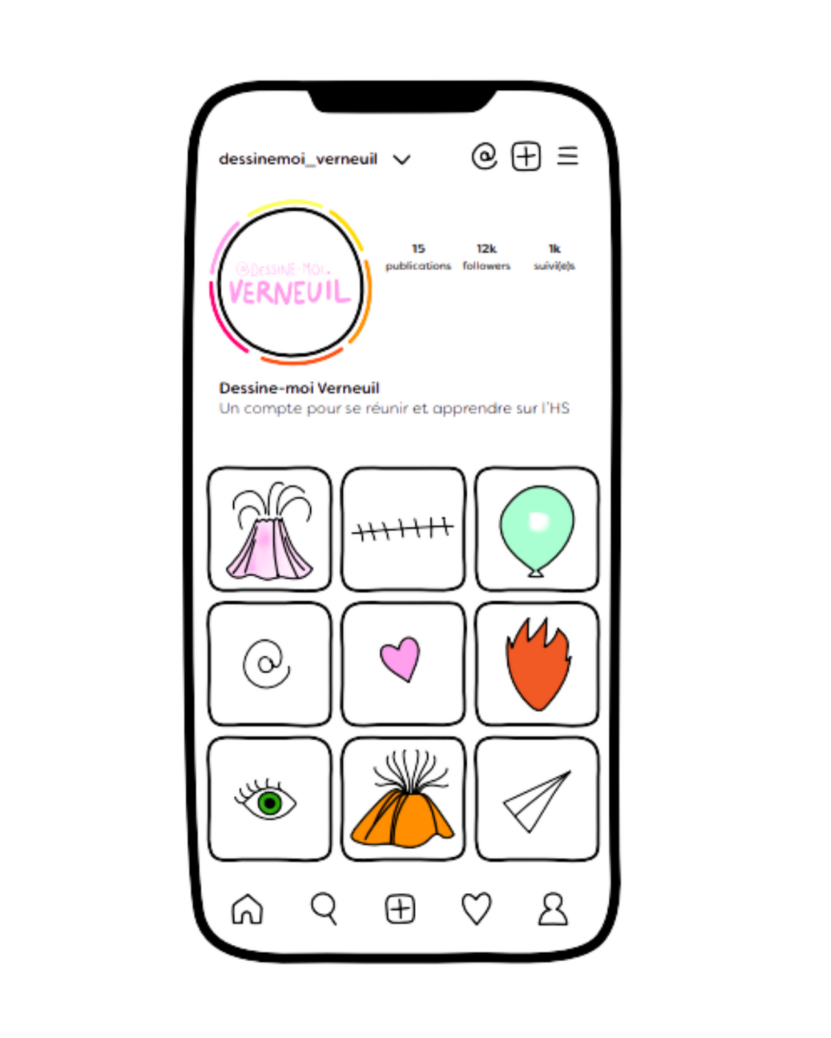 illustration compte instagram