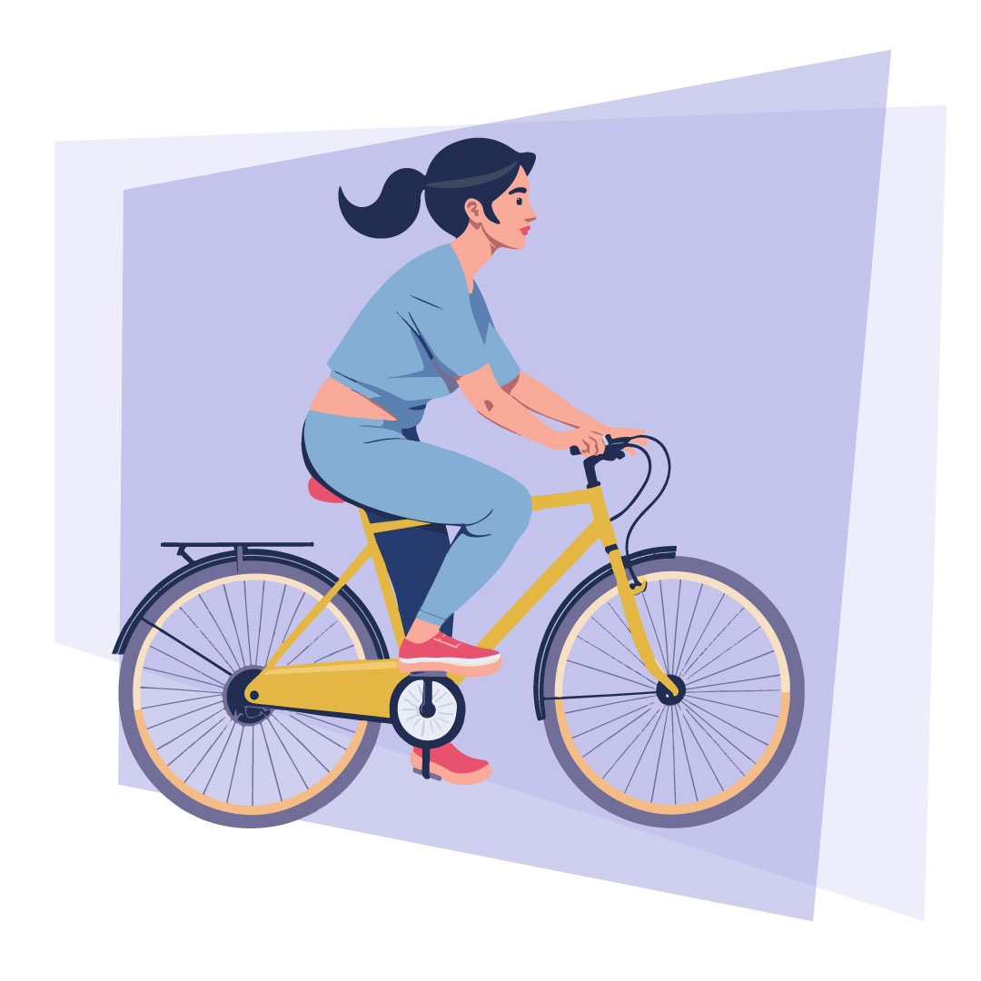 Illustration faire du vélo