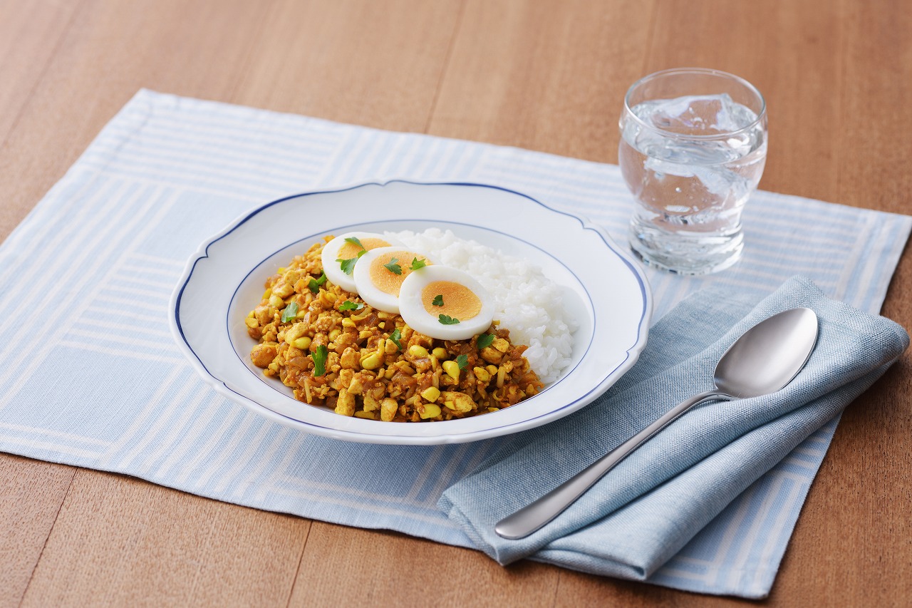 豆もやしと豆腐のドライカレー