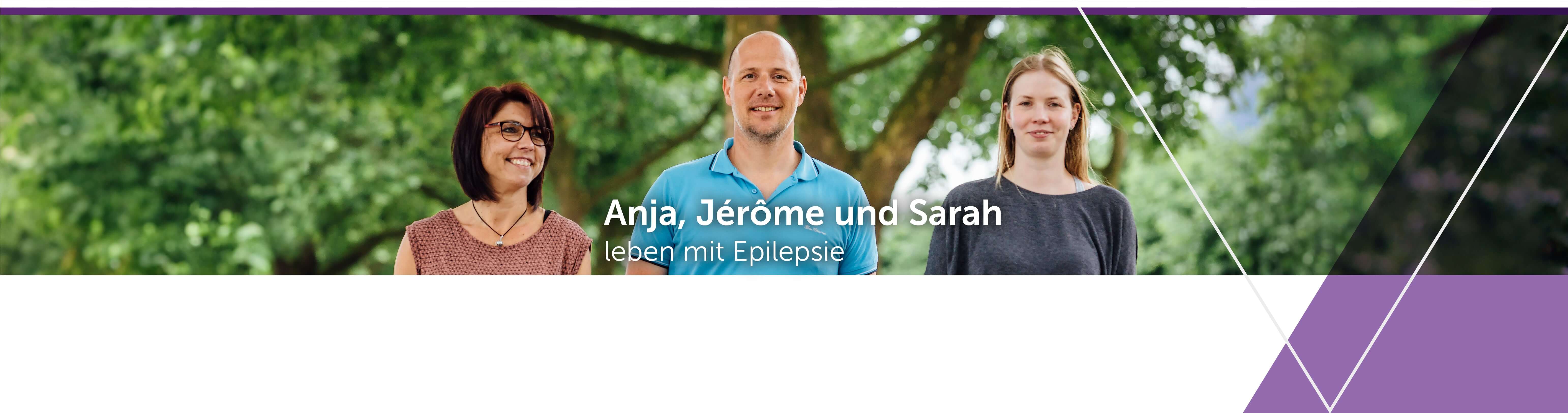 Das Bild zeigt die drei Patientenbotschafter Anja, Sarah und Jerome.